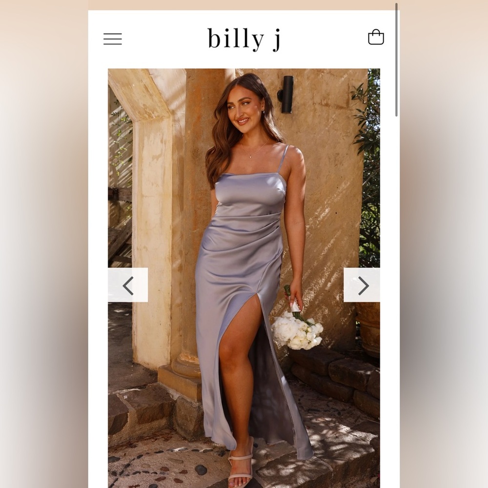 COPY - BILLY J Ilana Maxi Dress - Steel Blue Size 6